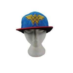 Wonder Woman DC Comics Hat Snapback Red & Blue Cap Superhero Movie Women's